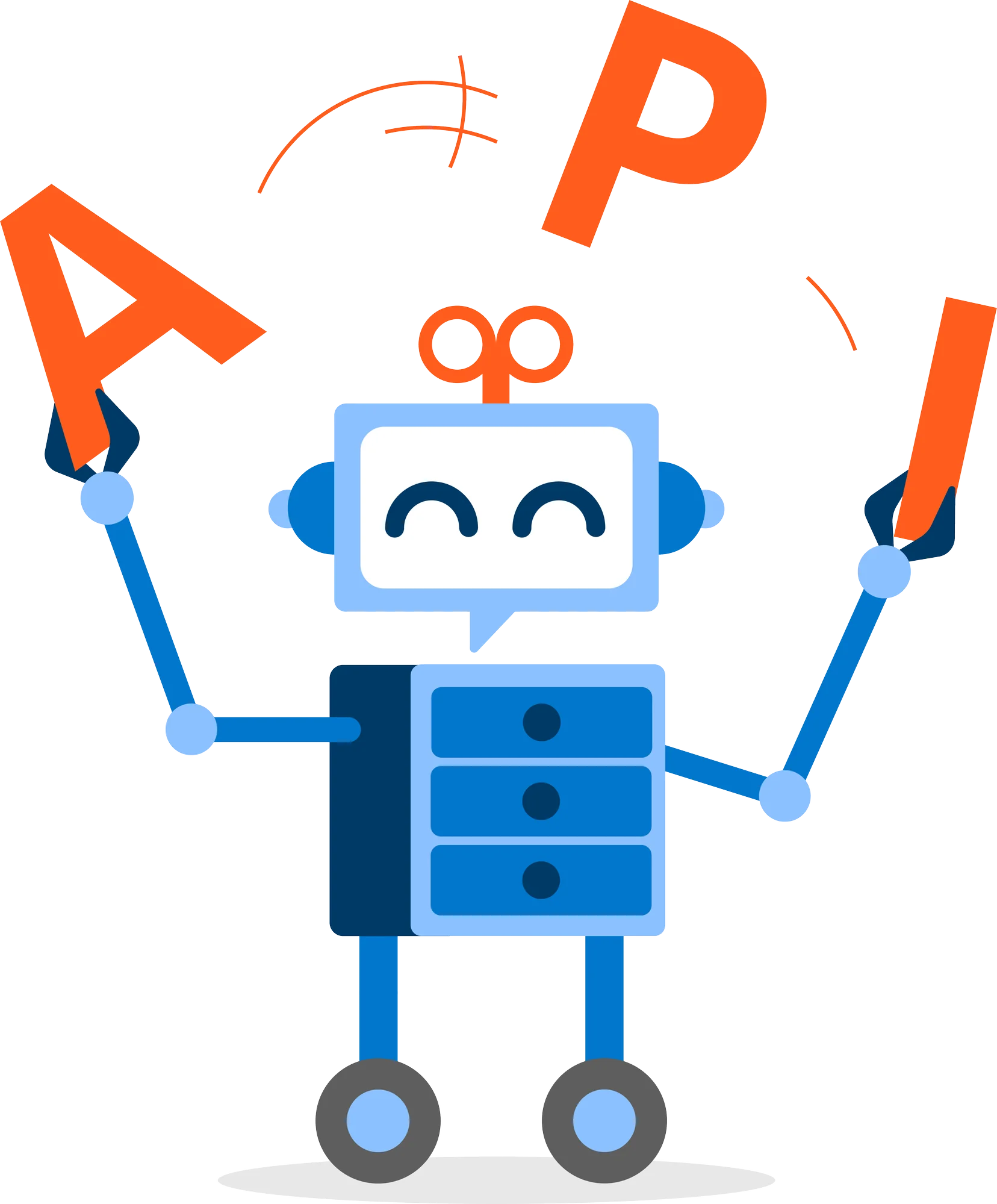 The character juggling letters spelling API