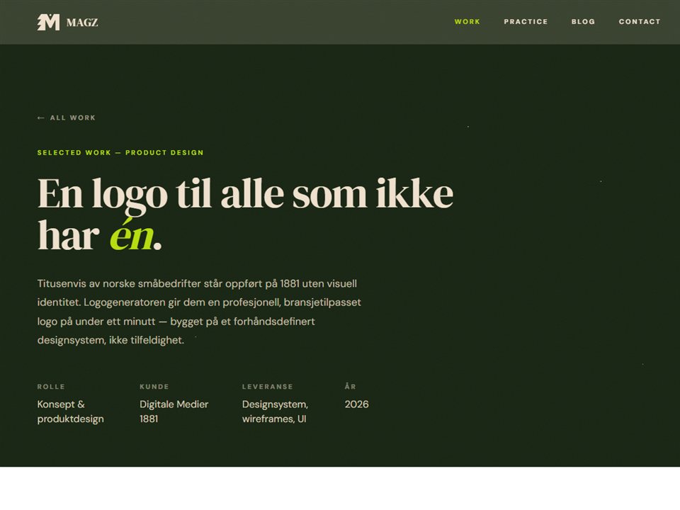 Logogenerator — case study for Opplysningen 1881