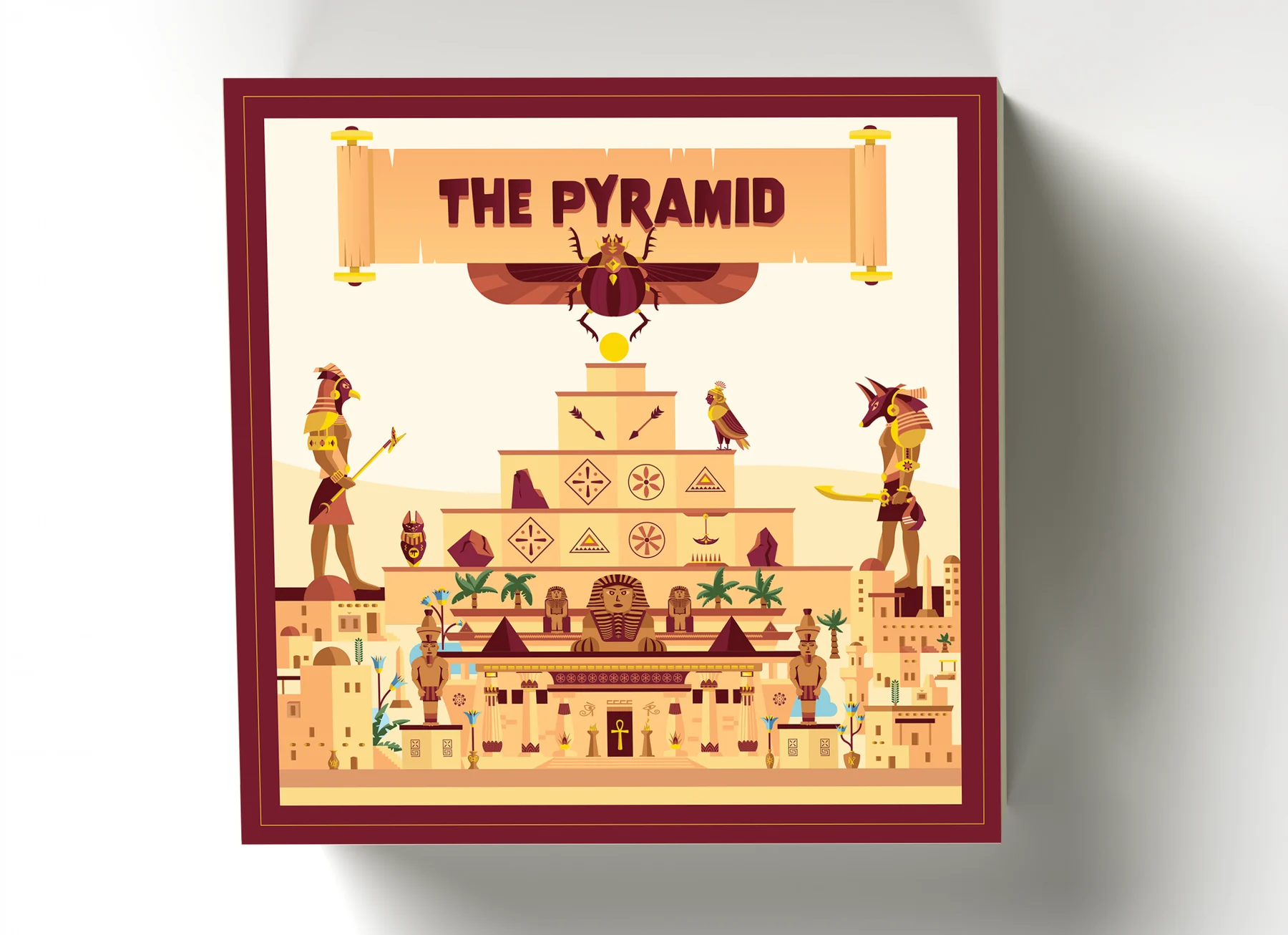The Pyramid — the board game box for Agames, shown at an angle with its Egyptian cover art