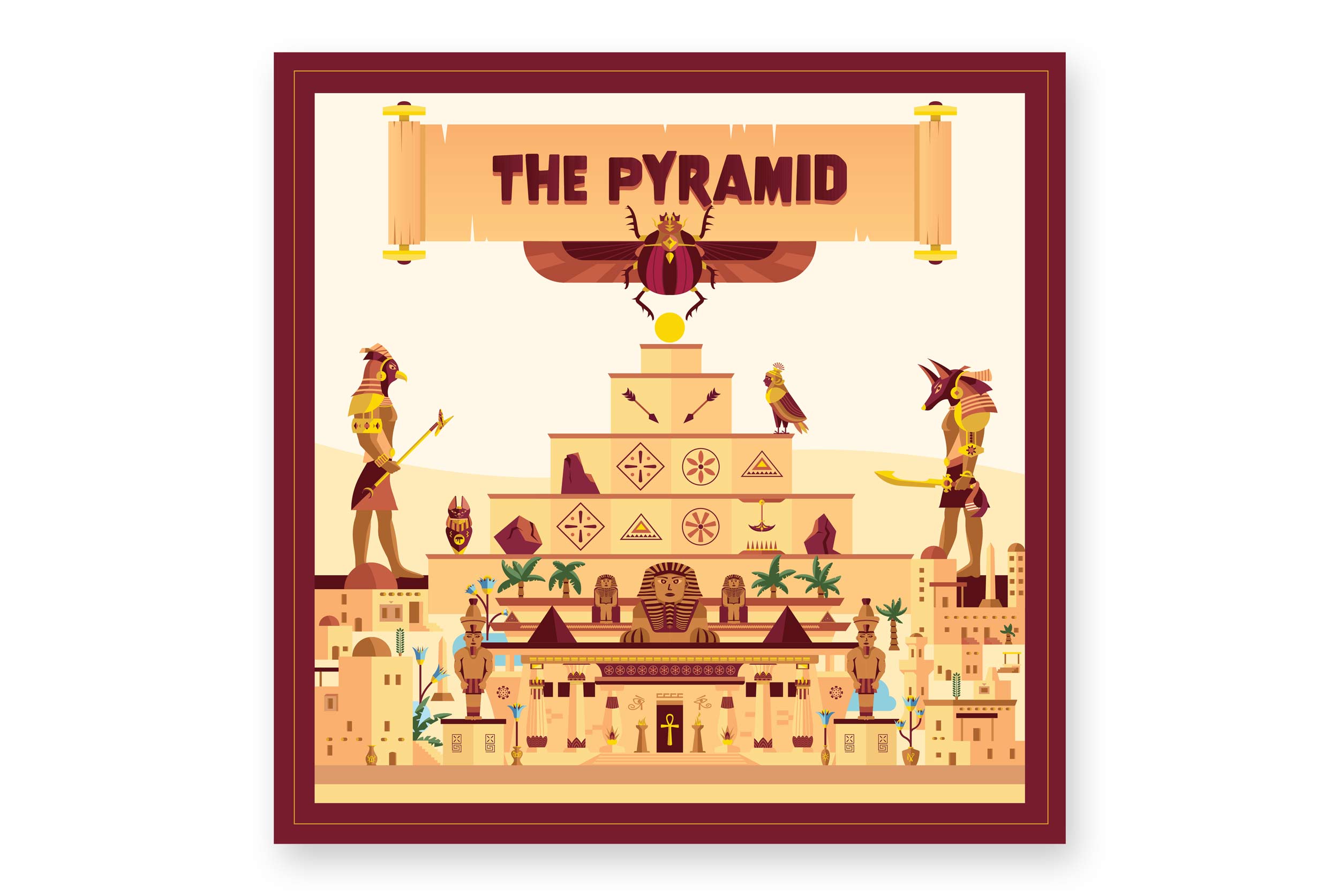 The Pyramid — board game box art for Agames