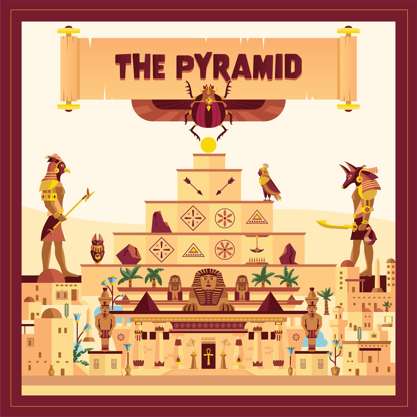 The Pyramid — board game box art for Agames